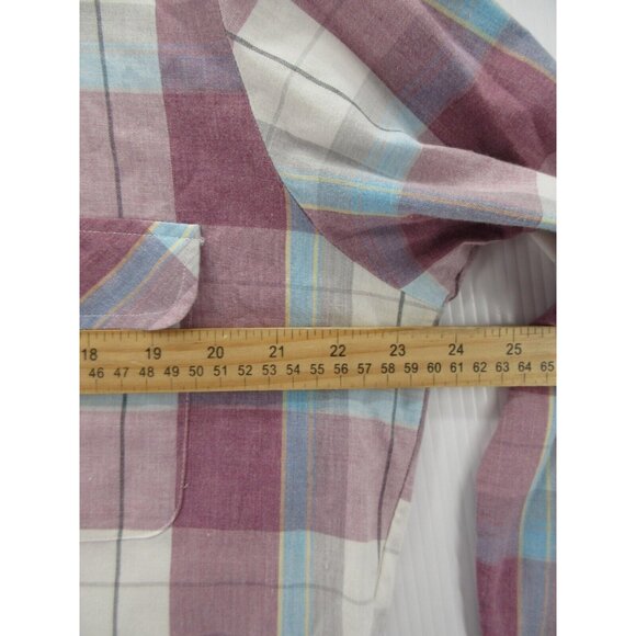 VINTAGE Levis Shirt XL Button Down Plaid Flap Pocket 80s 90s Western - Picture 5 of 10